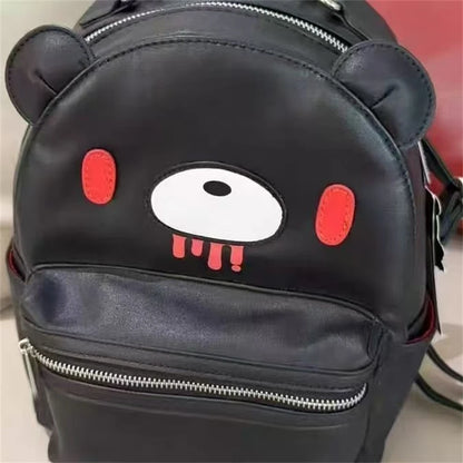 Violented Bear Cartoon Backpack Cute Gloomyed Bear Travel Student Computer Backpack With Pockets For Casual Daily Use School