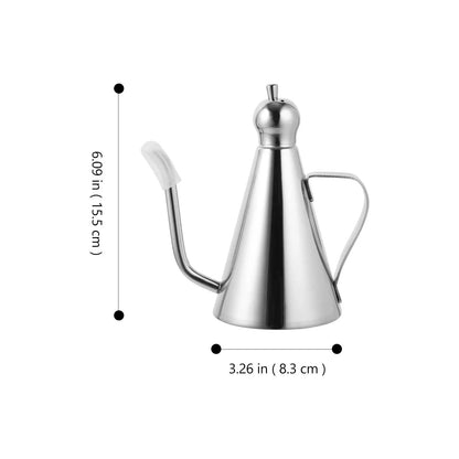 1/0.5/0.27L 304 Stainless Steel Oil Bottle Daily Use Dispenser Kitchen Container Vinegar Precise Fit Condiment Leakproof Sauce