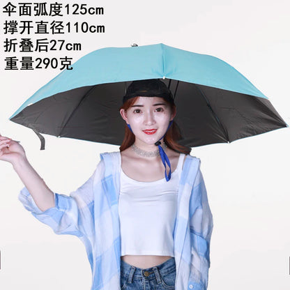Extra Large 110cm Diameter Fishing Umbrella Hat Sunshade UV Protection Rain Cap Headwear Oversize Home Daily Use Umbrella