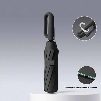 Automatic Folding Umbrella, Windproof & Waterproof Portable Rain Umbrella with Wrist Strap for Men & Women